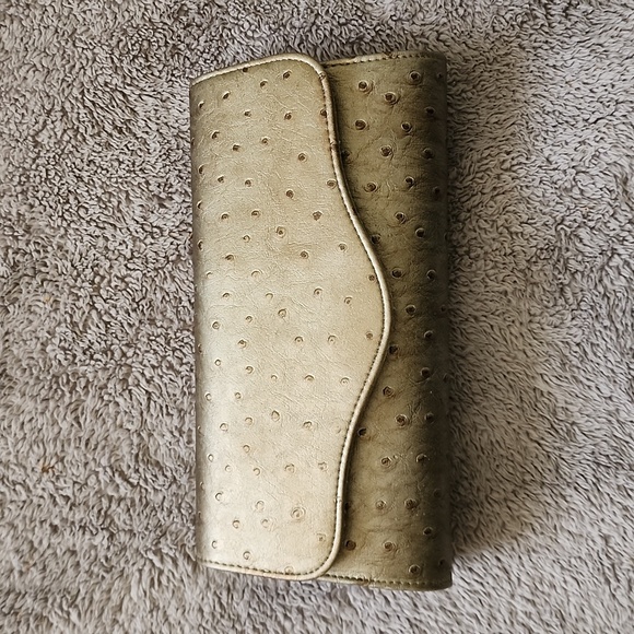 Woman shoulder cross body handbag clutch faux ostrich sexy party - Picture 1 of 8